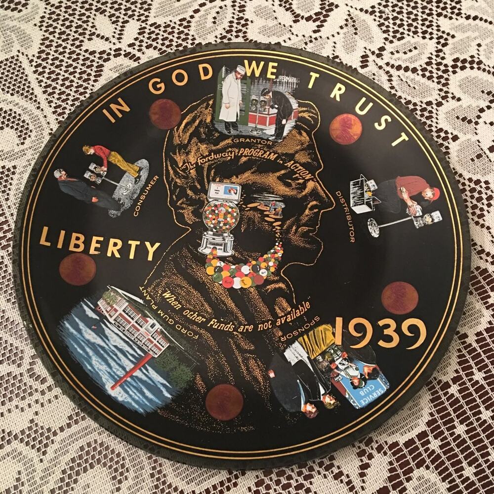 New - Penny Plate - Ceramic - Vintage